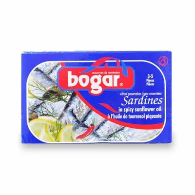 Bogar Sardines In Spicy Sunflower Oil