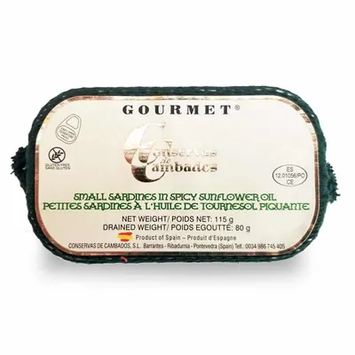 Gourmet Small Sardines In Spicy Sunflower Oil