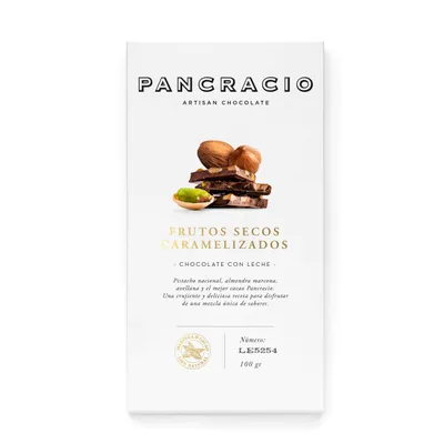 Pancracio Caramelized Nuts Milk Chocolate Bar