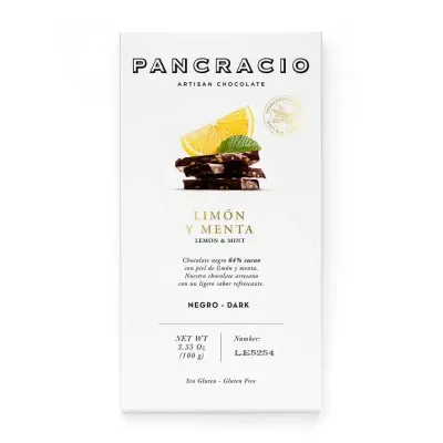 Pancracio Lemon & Mint Dark Chocolate Bar