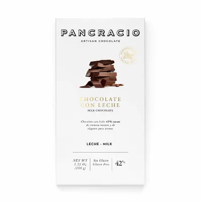 Pancracio Milk 42% Chocolate bar.