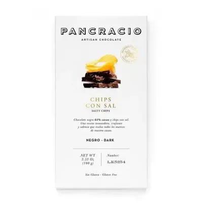 Pancracio Salty Chips Dark Chocolate Bar