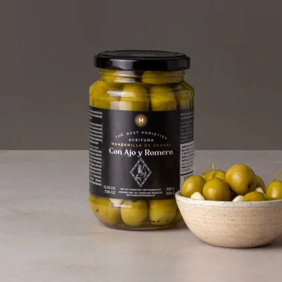 Triana Whole Manzanilla Olives with Garlic & Rosemary